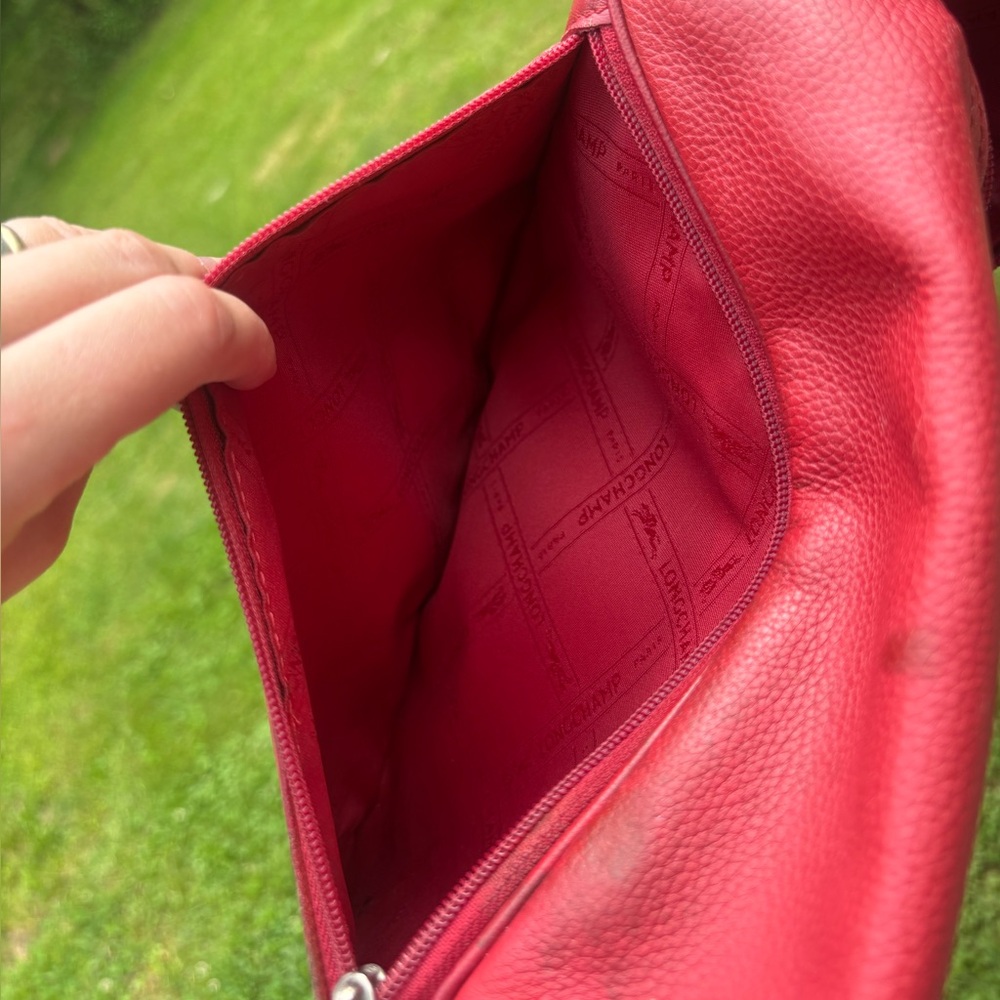 Longchamp Leather Red Mini-Backpack - image 8